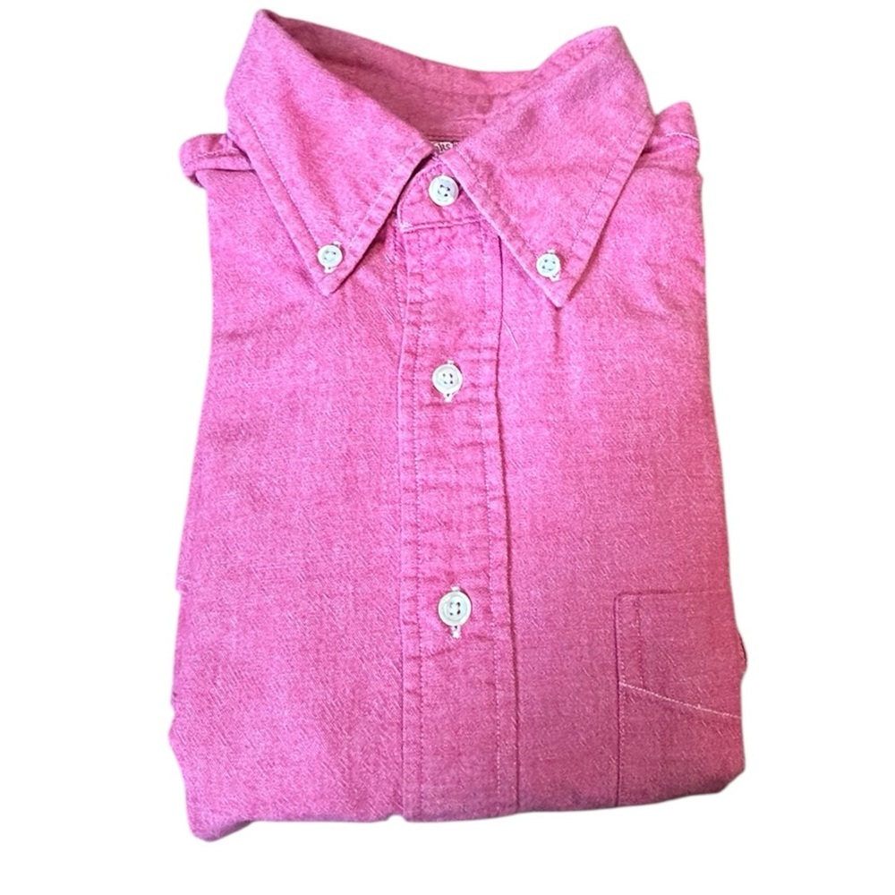 Brooks Brothers Red Button Down Shirt Mens Medium Cotton USA Classic - Picture 7 of 8